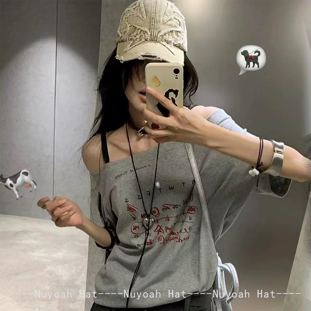 And Women Personalized Embroidered Wing Double-Edged Blade Baseball Caps Sun Protection Distressed All-Match Street Style Peaked Hats Fashion