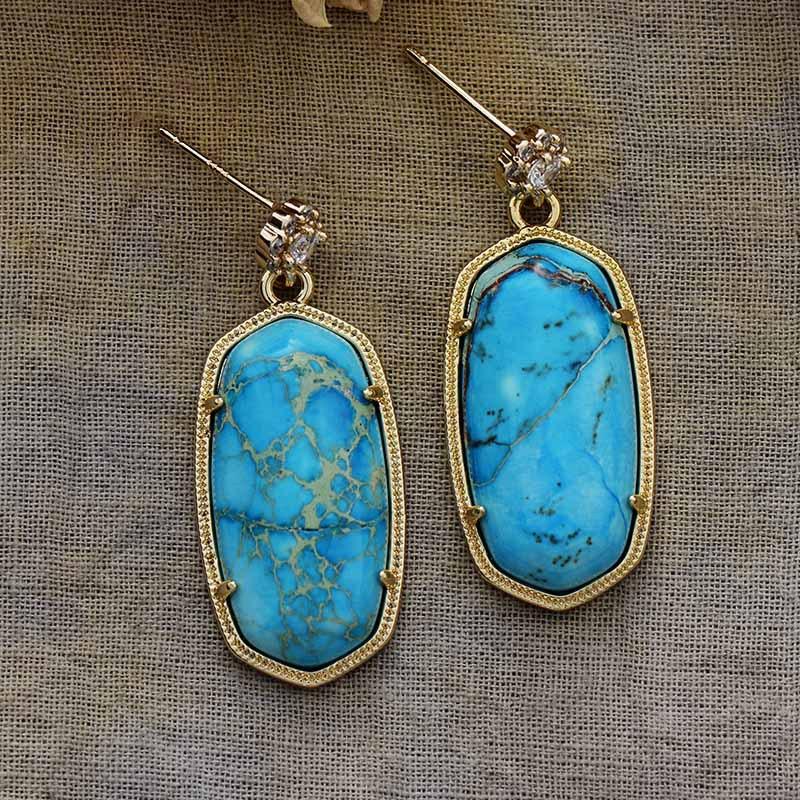 New light luxury natural emperor stone earrings, earrings, light luxury European and American designer jewelry earrings