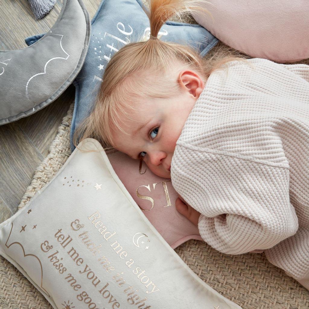 Bambino Rectangle Velvet Cushion Read Me A Story 33cm