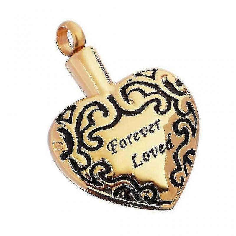 Forever Loved Heart Cremation Urn Ash Holder Keepsake Pendant for Necklace Hr