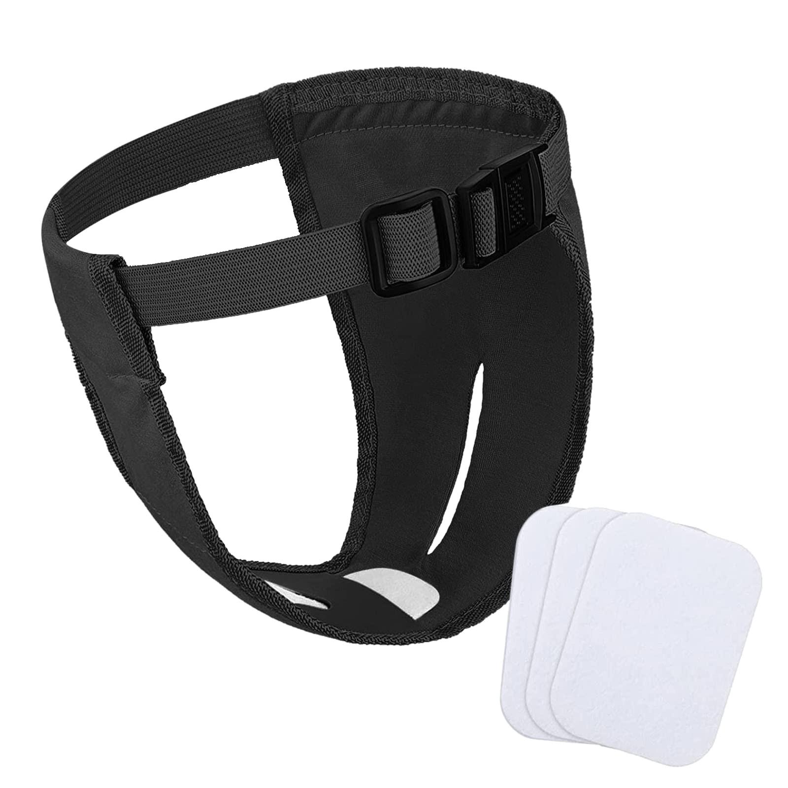 

Брюки для защиты домашних животных с 3 ватными подушечками. Физиологические брюки. Гигиенические брюки. Размер S-Xxl. L чёрный