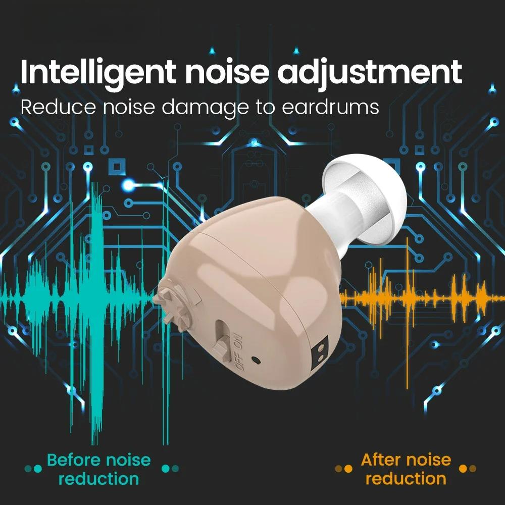 Hearing Aid Rechargeable Hearing Device ITE Ear Hearing Aids for The Elderly Audifonos Sound Amplifier for Deafness