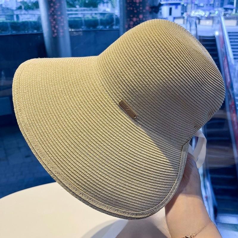 Summer Straw Hat With Butterfly Bow For Women Sun Protection And Breathability