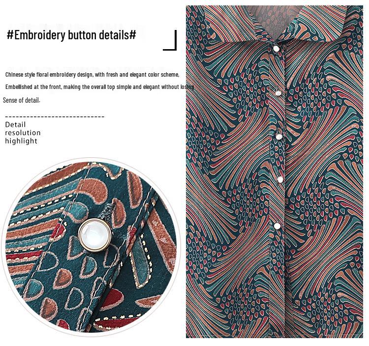 Summer Shirts for Middle-Aged & Elderly Women: Three-Quarter Sleeve Blouses & Printed Cardigans for 60-70 Year-Olds