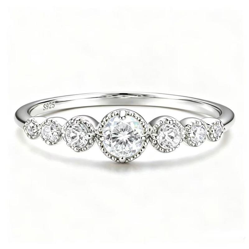 S925 Silver Zodiac Ring with Yellow Crystal, Sapphire, and Multi-colored Gemstones - Versatile Stackable Design.