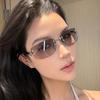 Unisex Frameless Sunglasses With Uv400 Protection For Party And Travel