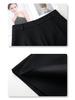 2025 Women's Black A-line High Waist Bodycon Midi Skirt - New Spring/Summer Design