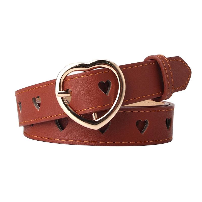 1Pc New Non-punching Love Hollow Belt Women's Versatile, Sweet Girls Sweater Skirt Decorative Belt