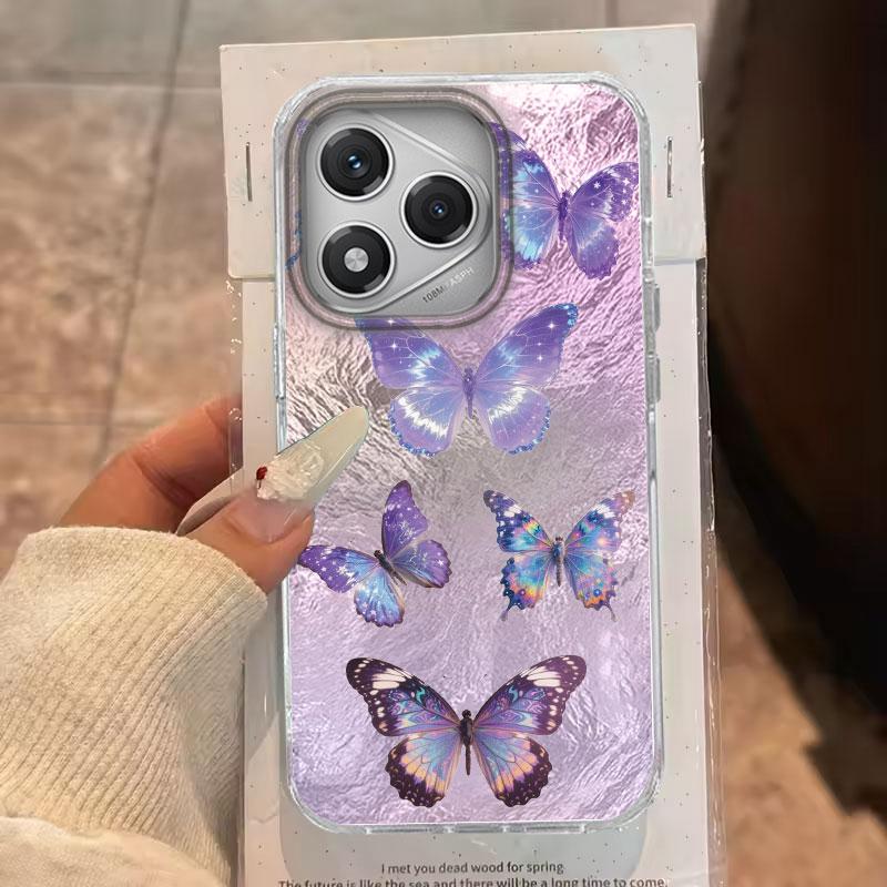 Hülle für Honor 400 Lite 200 Pro 200 Lite X9c X9a X8b X8a 5G Handyhülle Rosa Grün Schmetterling Farbverlaufsmuster Für Honor 200 Taschen