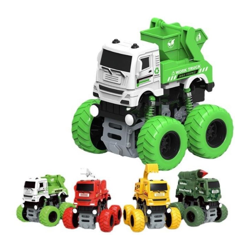1Pcs Truck Engineering Vehicle Toy Friction Powered Inertia Car With Shock Absorber For Kids Birthday Play Gift