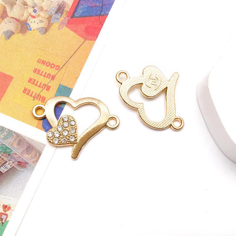 

Підвіска з діамантом у вигляді сердечка з 15 точками та намисто з сережками до Дня Святого Валентина – крапля олії ручної роботи у формі серця, ювелірні аксесуари своїми руками diamond heart 23x16mm