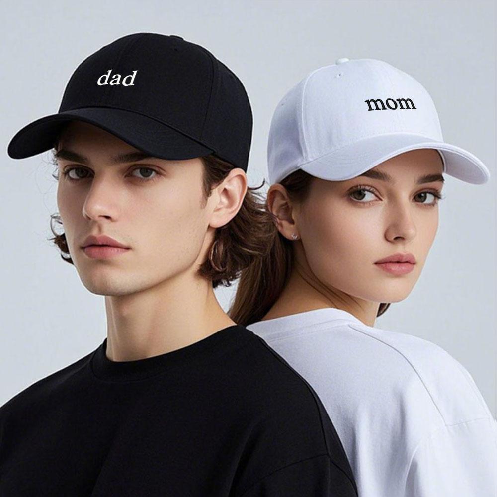 Neuer Papa Mama Stickerei Weiche Baumwolle Baseballkappe Mode Damen Herren Hut Sport Visier Snapback Kappe Sonnenhut Atmungsaktiv Outdoor Kappen