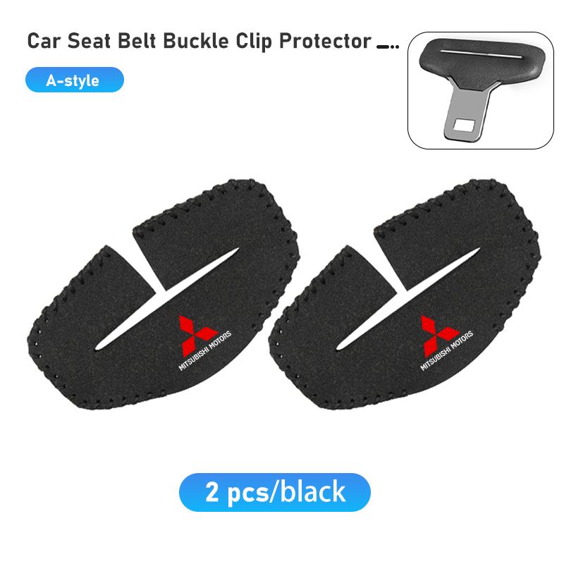 Car Seat Belt Buckle Protective Cover Safety Belt Plug Clip Case Accessories For Mitsubishi Outlander Lancer L200 ASX Pajero
