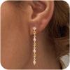 Gold Dangle Earrings for Women,Prom Jewelry Dainty Earring 14K Gold Plated Drop Earrings for Women Trendy Hypoallergenic CZ Dangling Earring