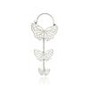 Tunnel Pendant - Butterflies - Silver - Ku-004