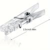 2.5cm Transparent Clip Plastic Clothes Pin Photo Clip Acrylic Small Clip, Clothes Pins