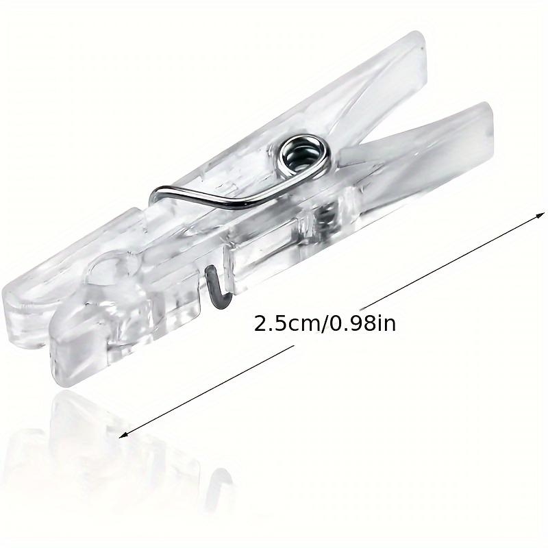 2.5cm Transparent Clip Plastic Clothes Pin Photo Clip Acrylic Small Clip, Clothes Pins