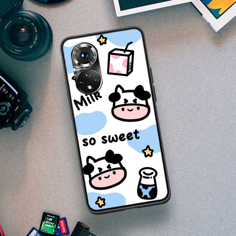 New Cute cow print Phone Case For Huawei P Smart 2021 Y5 Y6 Y7 Y9 Honor 50 20 Pro 10 10I 9 9X Y9S 8 8A 8X 8S 7S Cover