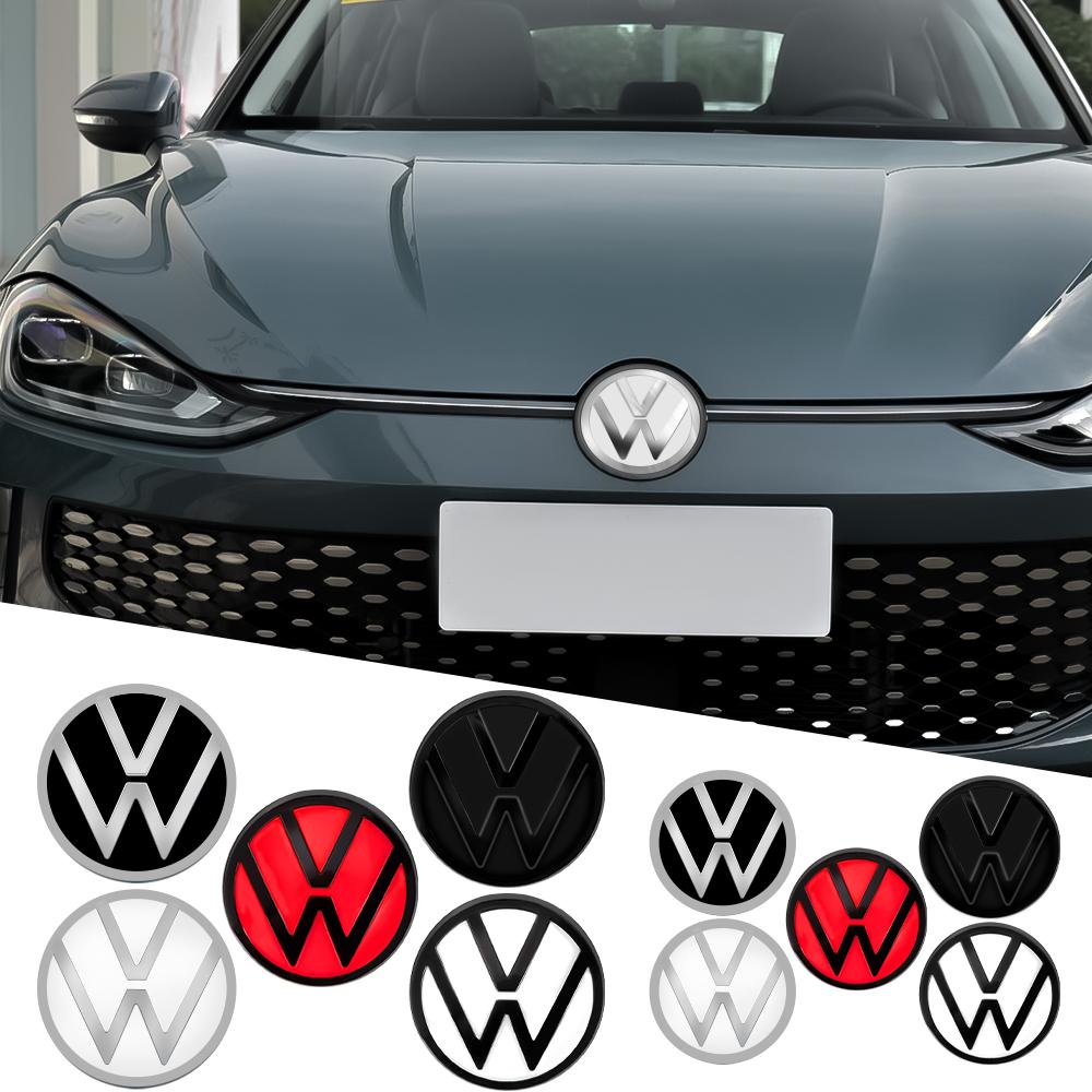VW Polo Golf 4 5 1set Replace Type Car Rear Trunk Badges Lid Emblem Front Rear Logo Valve Cap For VW Golf 8 (MK8) T-ROC POLO Arten 21-23 AXZ1