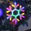 Christmas LED Light Snowflake Battery Case Hanging Battery-operated Window Ornaments Decoration for Home Xmas New Year Decor
