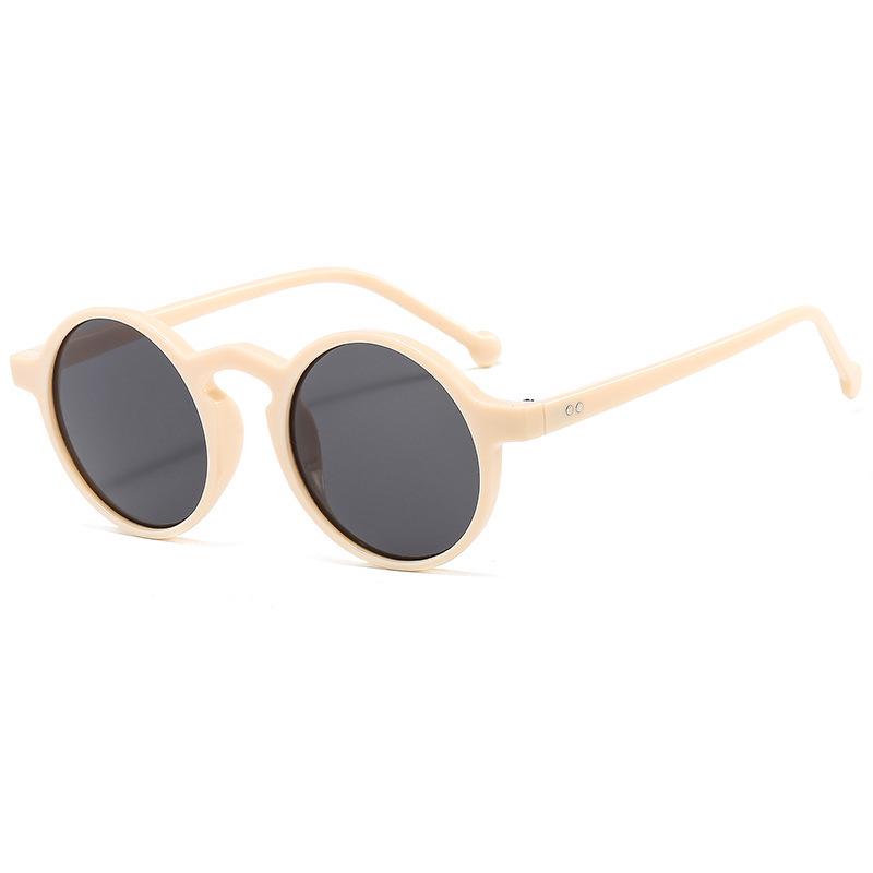 Trendy Women's Retro Round Frame Anti-UV Sunglasses