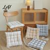 Soft Plaid Chair Pad Cushion with Ties Cozy Dining Pad 16 Seat for X Inch Non-slip Home Office Chair Dormitory Decorative