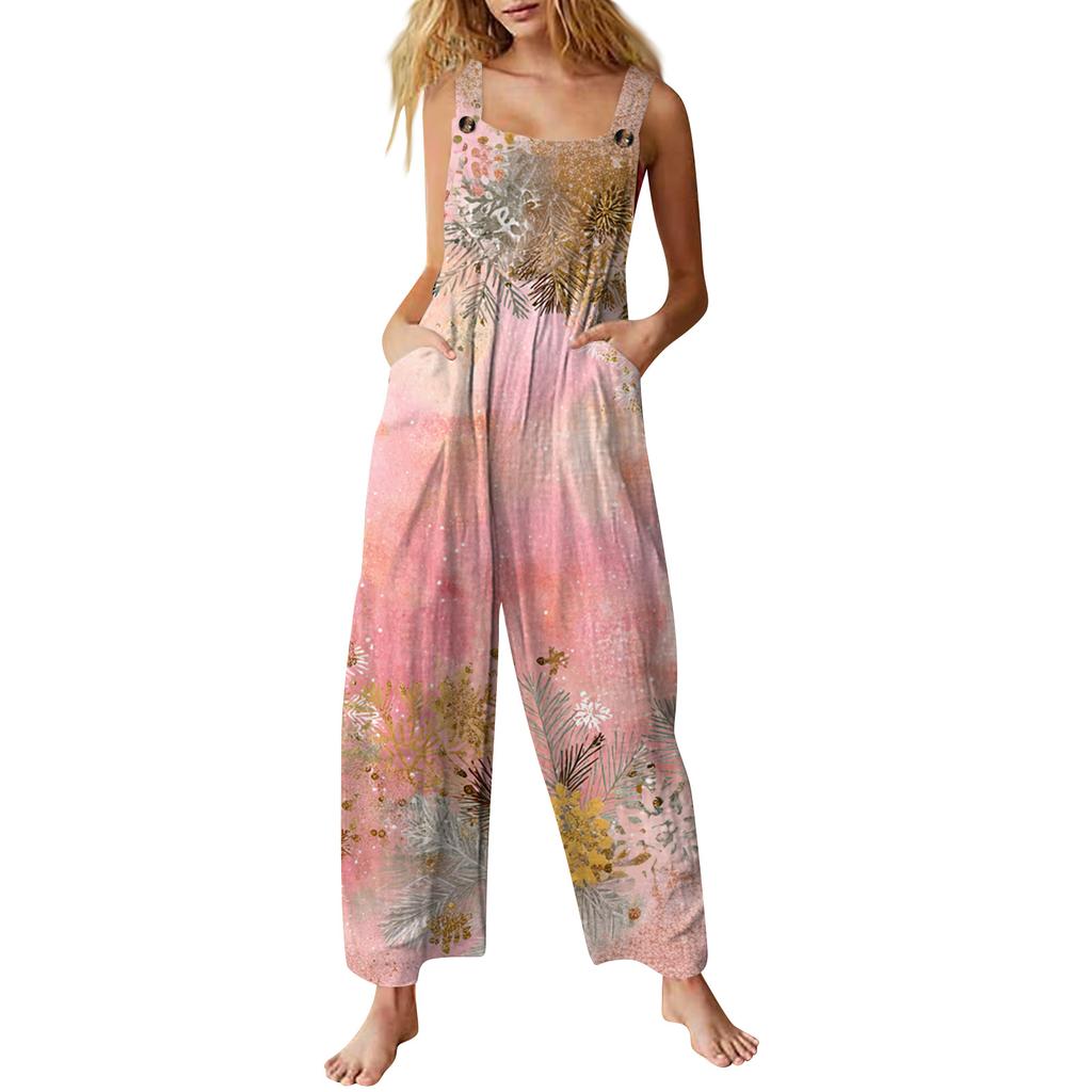 Women's Jumpsuit Printed Casual Loose Jumpsuit