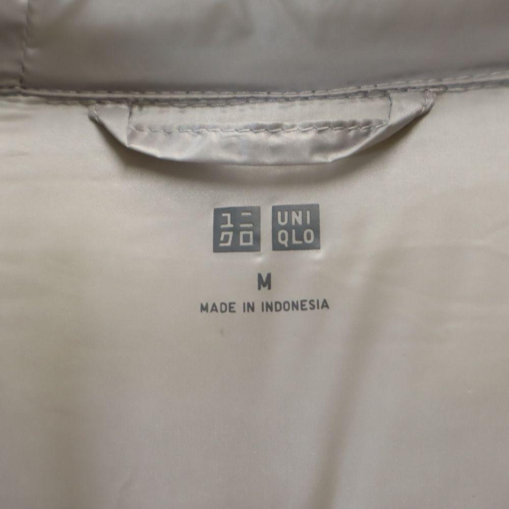Uniqlo Seamless Down Jacket M Gray Hood Women Used