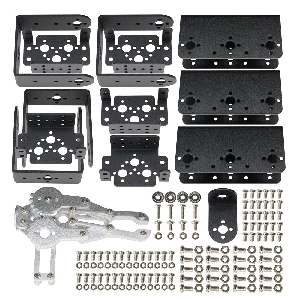 The DiyStudio 6-degree-of-freedom robotic arm DIY kit, featuring aluminum mechanical arm jaws and Arduinor MG995 servo drive bulk (assembly required),