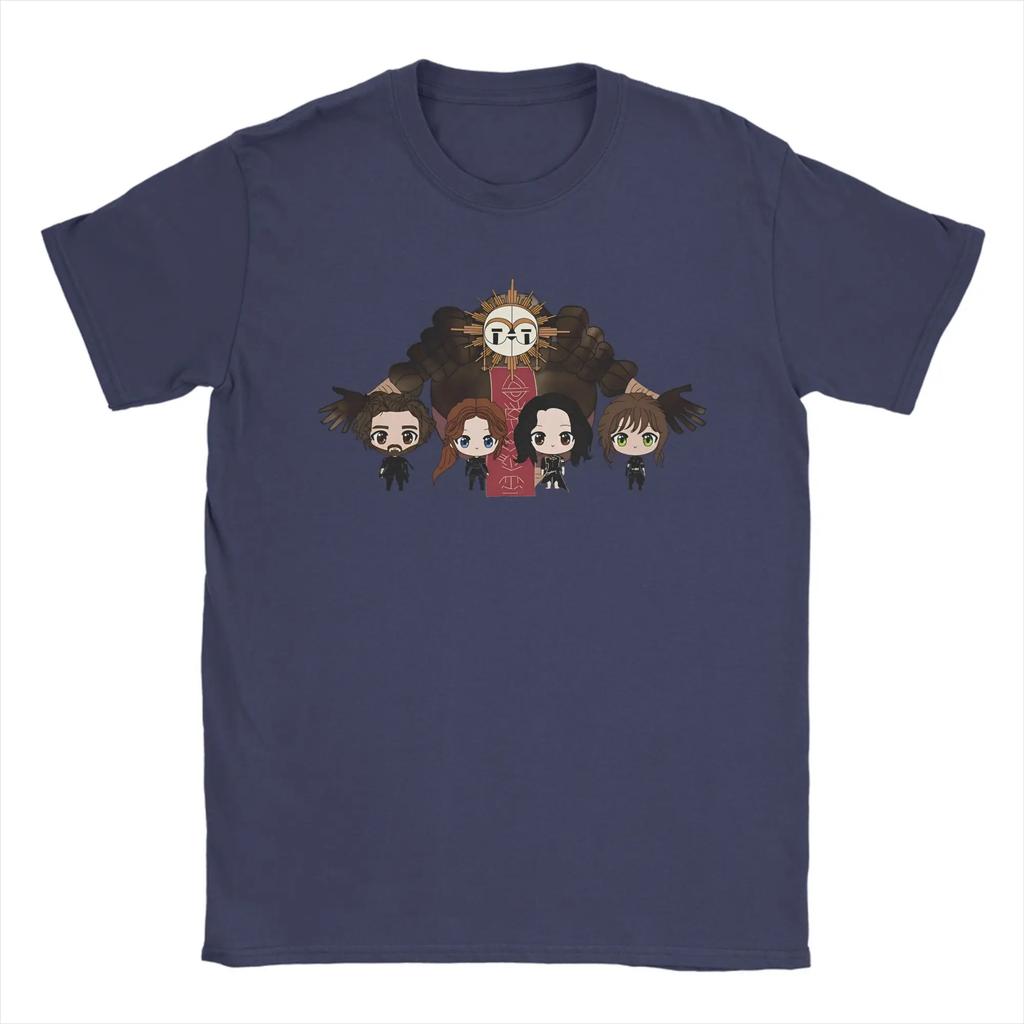 Men T-Shirts Chibi Lune Clair Obscur Expedition 33 Casual 100% Cotton Tee Shirt Short Sleeve  T Shirt Crewneck Clothes Plus Size