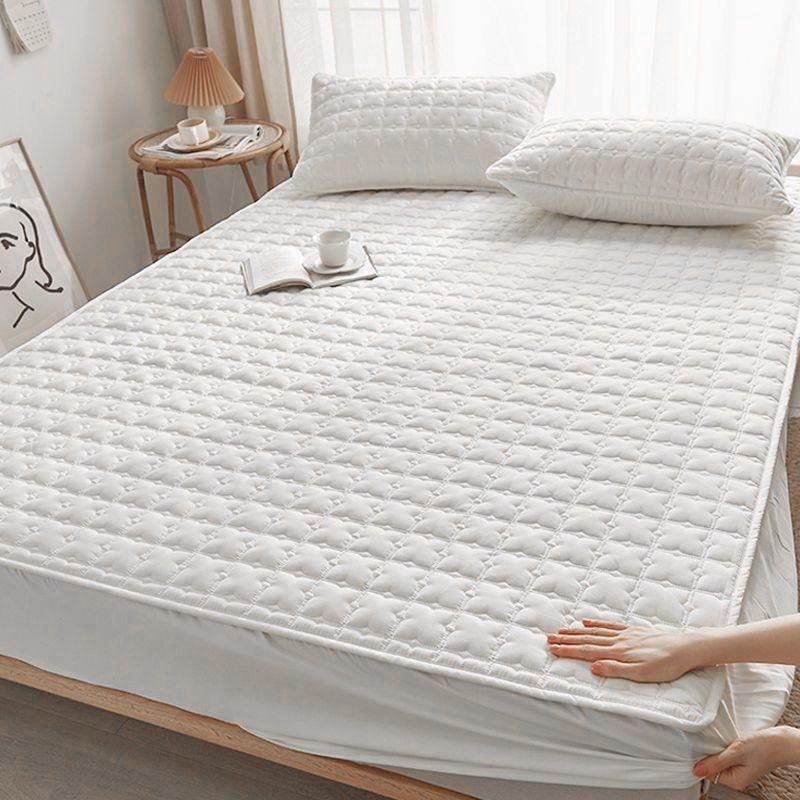 Set 3 buc Topper Saltea Matlasat Moale Respirabil din Latex cu Set Fețe de Pernă, Protector Saltea Lux Minimalist Scandinav din Latex