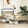 Bed Frame without Mattress 90 x 200 cm Sonoma Oak Wood Based Material