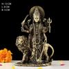 Göttin Durga Maa Statue aus Messing | 5" Maa Durga Idol Figur Perfekt für Anbetung und Segen Geschenkzweck Skulptur