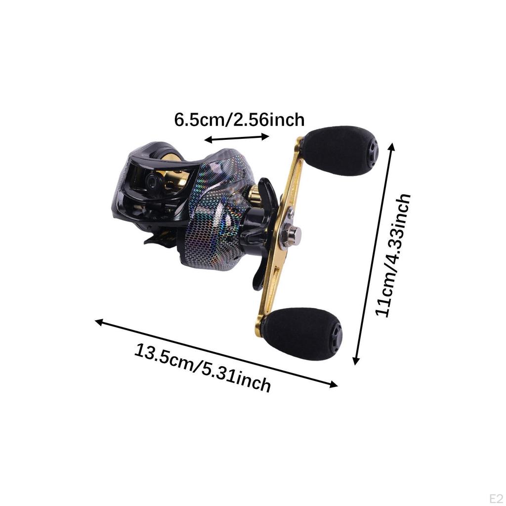 Baitcaster Prestanda Portabel Ultralätt 7.2:1 Utväxling Gjutrulle för Sommarfisketillbehör