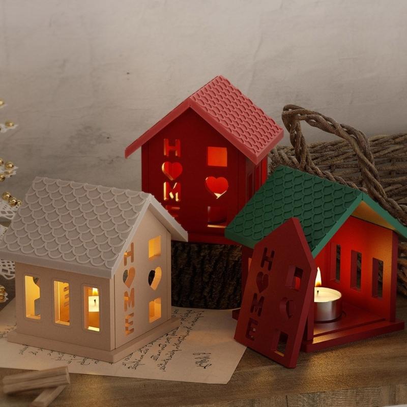 Candle Holder Silicone Mold Home House Candlestick Resin Molds DIYs Concrete Castings Mould Handicraft Candle Decoration