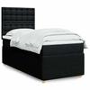 Boxspringbett mit Matratze Schwarz 80 x 200 cm Stoff