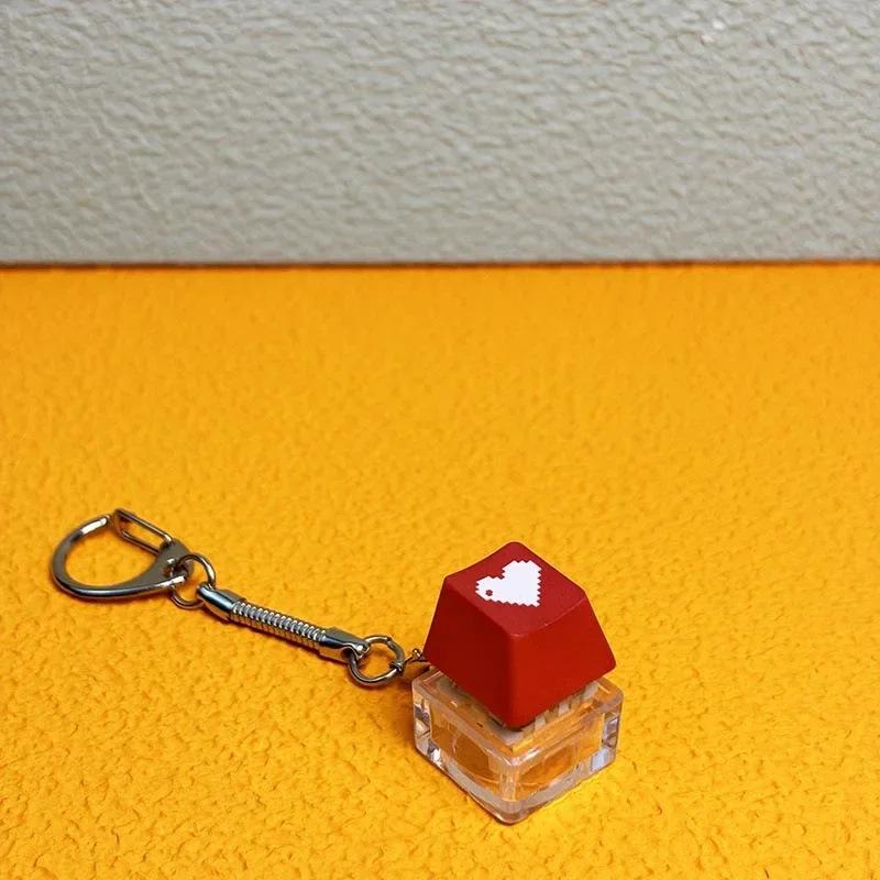 Lustiger Mechanischer Tastatur Schlüsselanhänger Kreativer Tastatur Fidget Stressabbau Schlüsselanhänger Dekompression Spielzeug Schlüsselhalter Geschenke