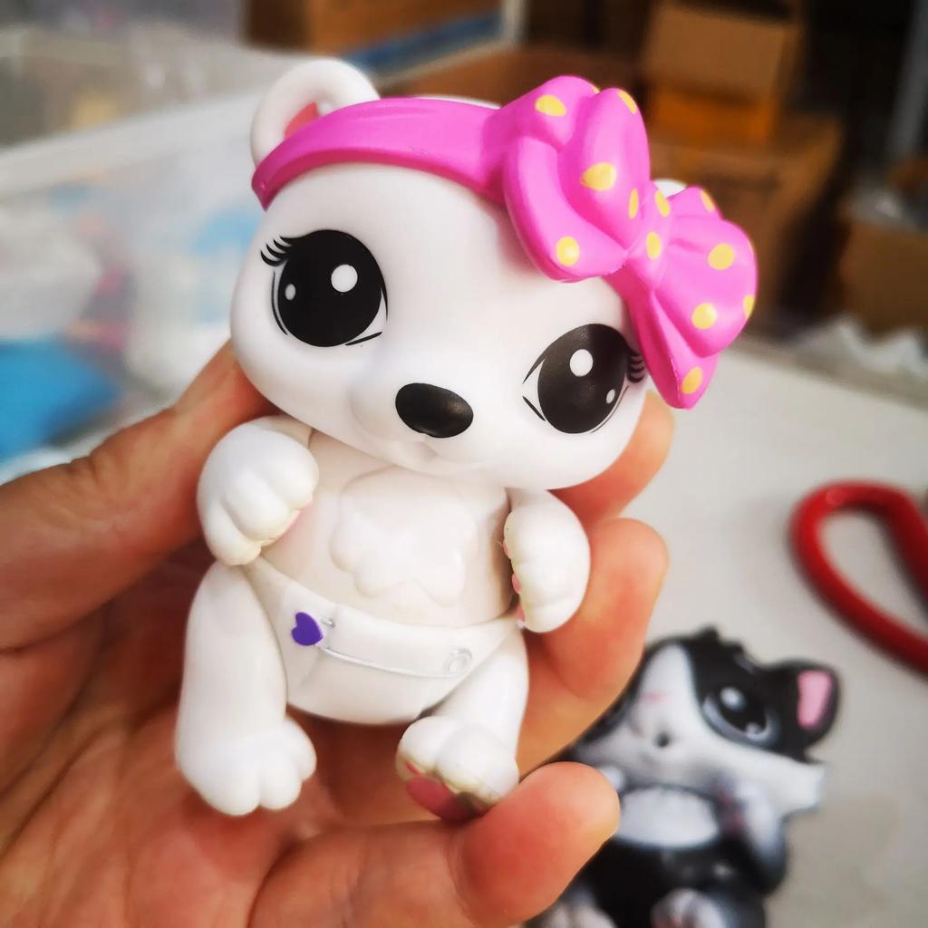 1 adet Orijinal Birçok sevimli oyuncak Sevimli Evcil Hayvan dükkanı hayvanı Sevimli küçük ayı evcil hayvan aksiyon figürü en küçük bebekler hediye kız oyuncağı