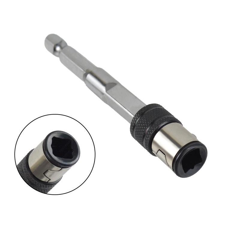 1/4" Hex Shank 70mm Extension Bar, Chrome-Vanadium & Carbon Steel, Dual-Use Socket Extension