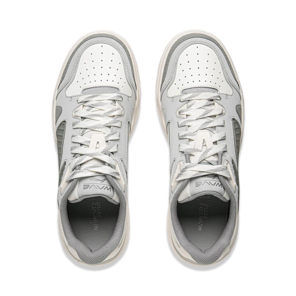 Li Ning We Wo Lite Classic Versatile Non-Slip Wear-Resistant Low-Top Skate Shoes Unisex sneaker White Gray AGCV075-3