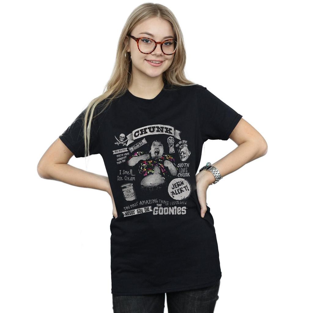 Die Goonies Damen/Damen Chunk Jerk Alert Baumwoll-Boyfriend-T-Shirt