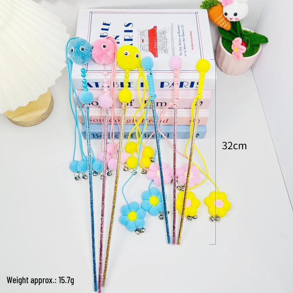 Fairy Cat Teaser Set: Feather Bell Rod Interactive Toy