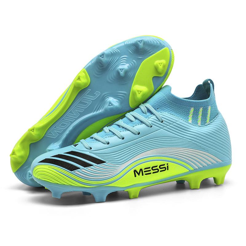 New High-Top Football Shoes Men'S Wear-Resistant Long Nails Broken Nails Adult Students Youth Game Training Sports Shoes