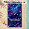 Cosmic Theme Soft Beach Towel Personalized Custom Name Text Towel Portable for Beach Pool Travel
