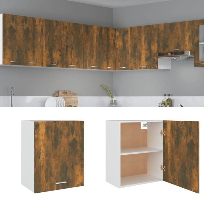 VidaXL Wall-mounted Cabinet "Lyon" Smoked Oak 50 X 31 X 60 Cm Engineered Wood 815585