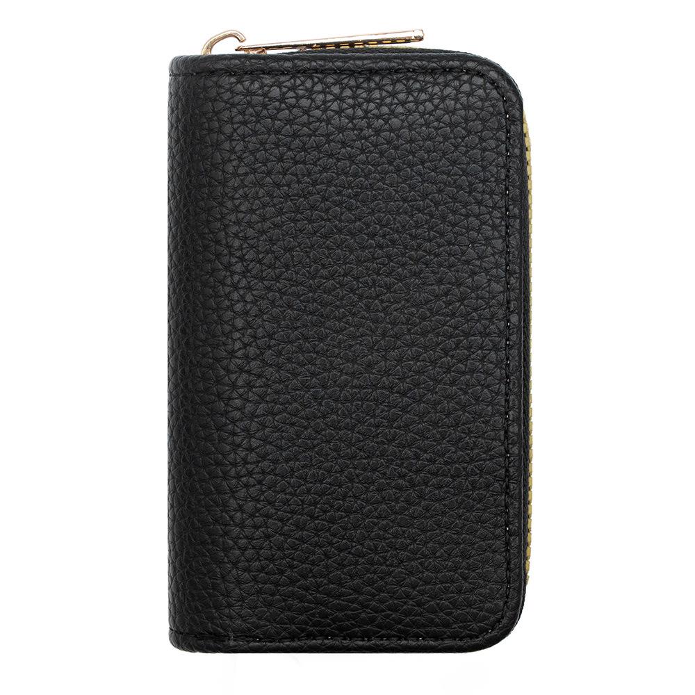 Large Capacity Unisex Zipper Key Case with Ring