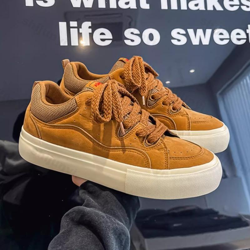 Herren Plateau Sneaker 2025 Mode Bequem Rutschfest Schnürschuhe Outdoor Skateboard Freizeitschuhe Flats Hochwertige Sneaker