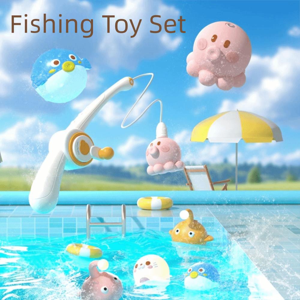 Magnetic Children's Fishing Toy Sea lion Fishing Water Toy Bathroom Fishing Toy Birthday Present