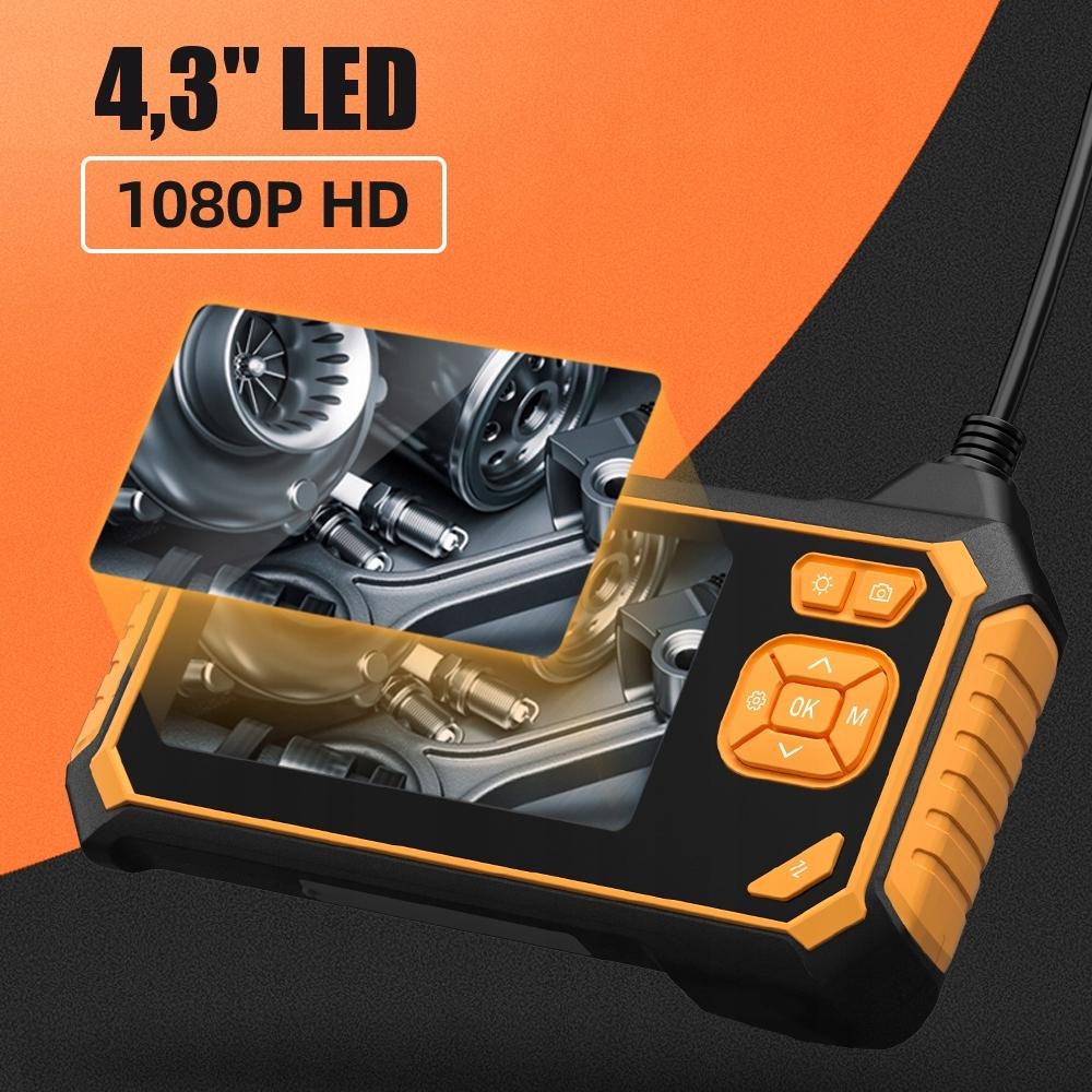 INSPECTION CAMERA ENDOSCOPE SPLIT SCREEN 8 LED 32GB mSD IP67 5m 5.5mm