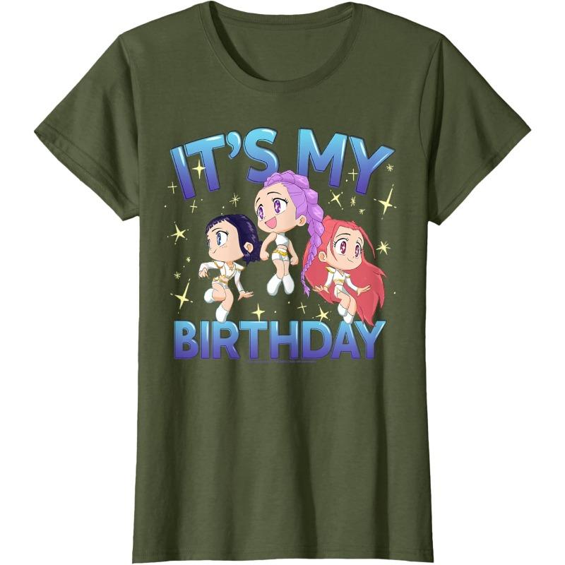 Kpop Dämonenjäger Geburtstag Chibi Gruppe T-Shirt | Trendige Fanbekleidung für Erwachsene